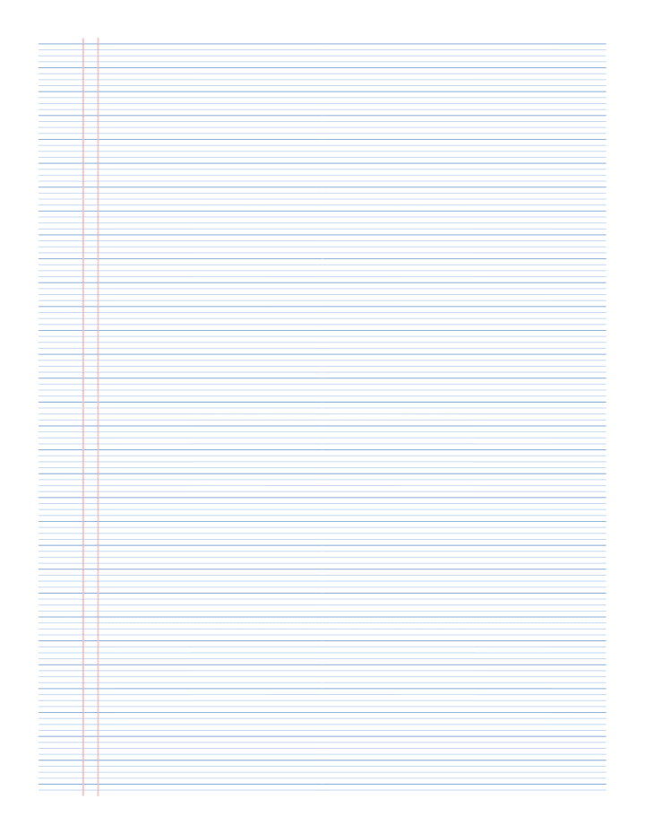 French Ruled Paper (Séyès) printable PDF preview — letter size