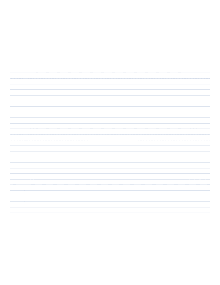 Landscape Lined Paper (Horizontal) Printable PDF — Free Download ...