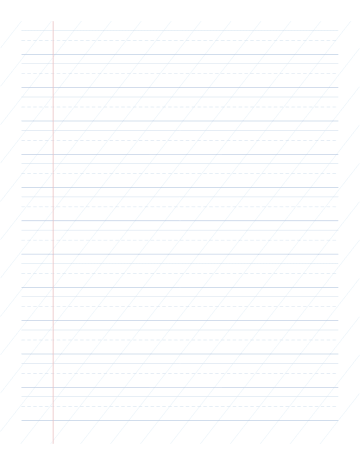 Penmanship Paper printable PDF preview — letter size
