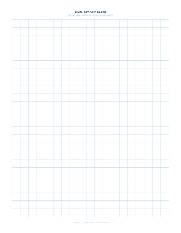 Pixel Art Grid Paper