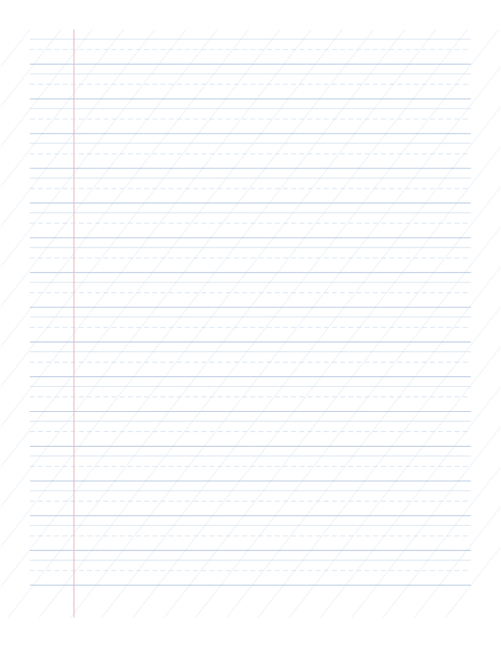 Handwriting Practice Paper (Intermediate) printable PDF preview — letter size