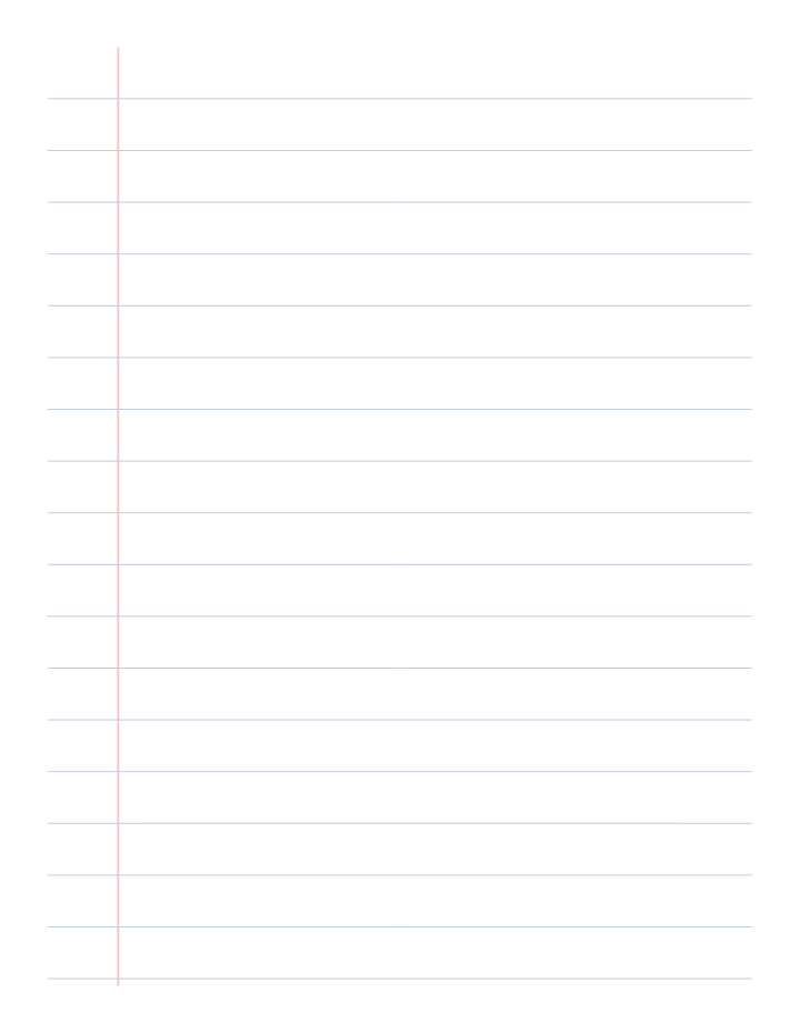 Wide Spaced Lined Paper printable PDF preview — letter size