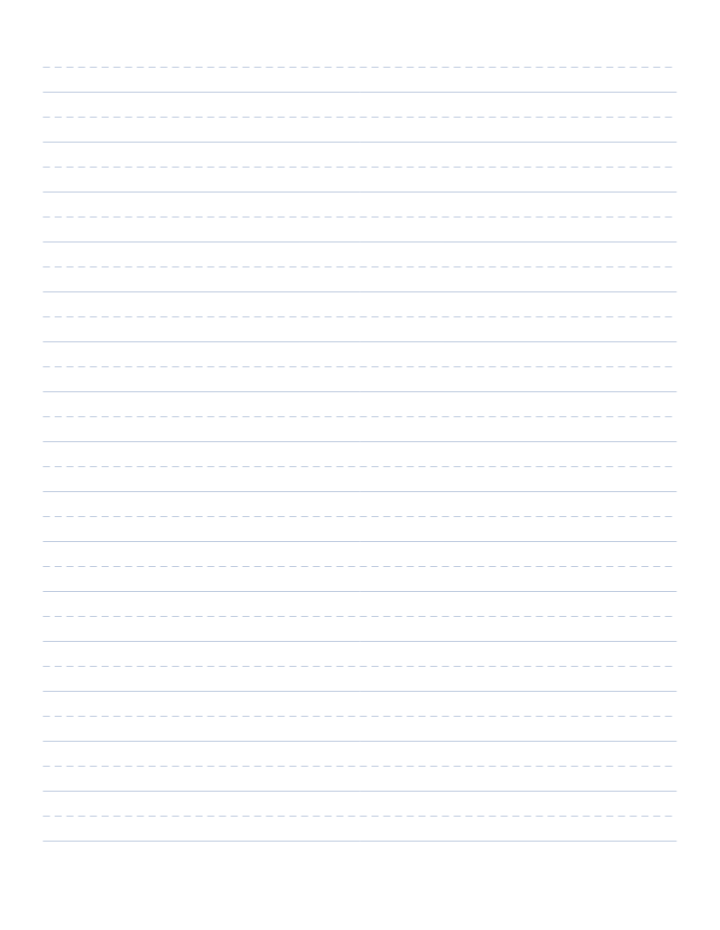 Dotted Midline Handwriting Paper printable preview