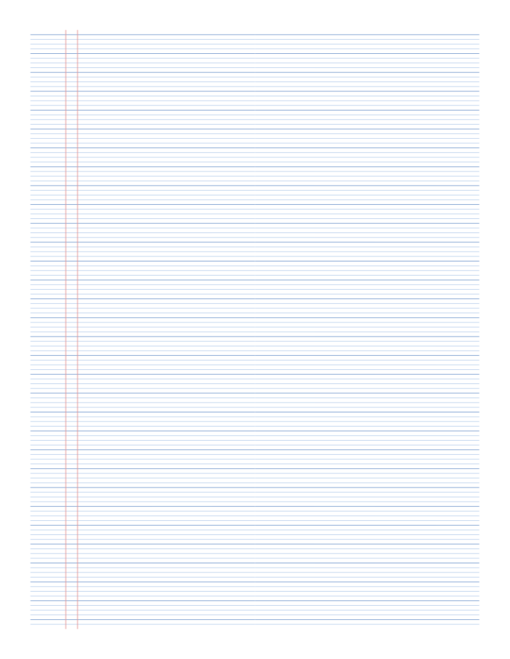 French Ruled Paper (Séyès) printable preview