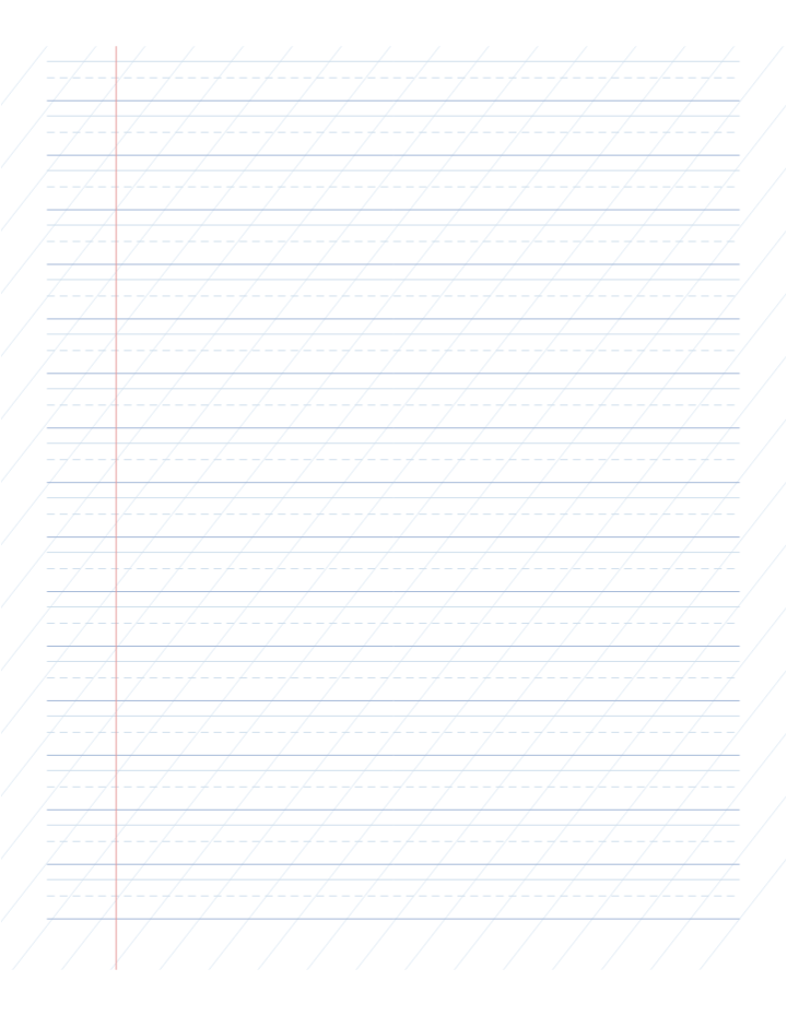 Handwriting Practice Paper (Intermediate) printable preview
