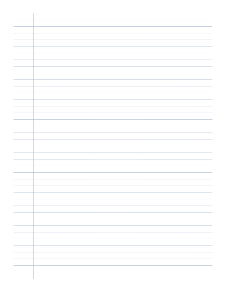 Narrow Ruled Lined Paper printable preview