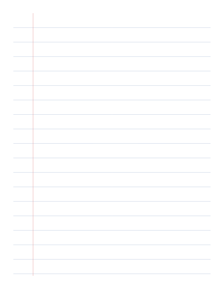 Wide Spaced Lined Paper printable preview